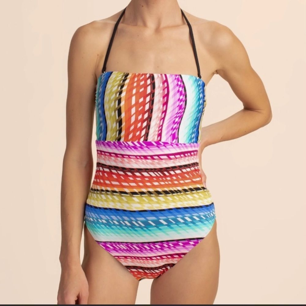 Trina Turk Bandeau One Piece Bathing Suit Size 6
